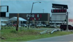 Shoppers buying supplies one week after landfall