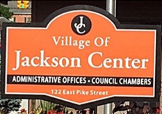 Jackson Center town sign